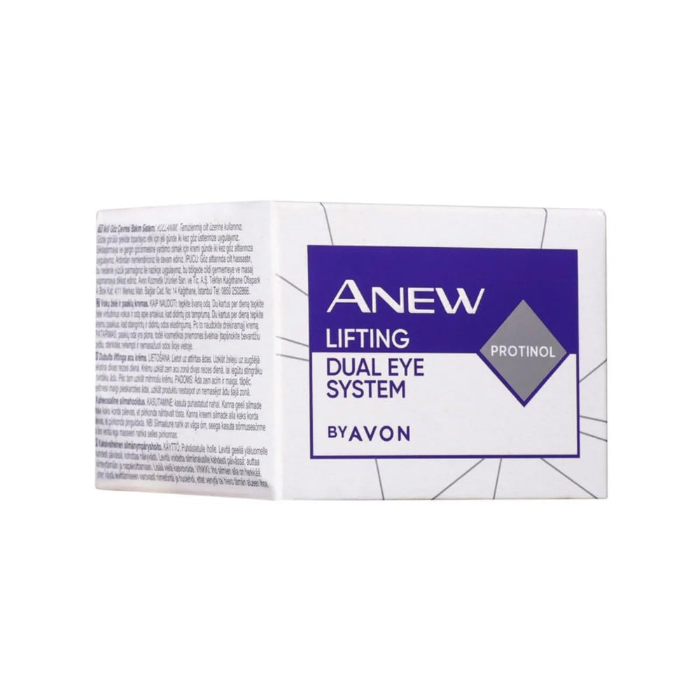 Etui élégant AVON ANEW Brightening Dual Eye System, rangement pratique.