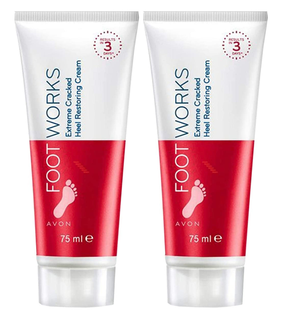 AVON Foot Works – lot de 2, emballage pratique pour les routines hydratantes.