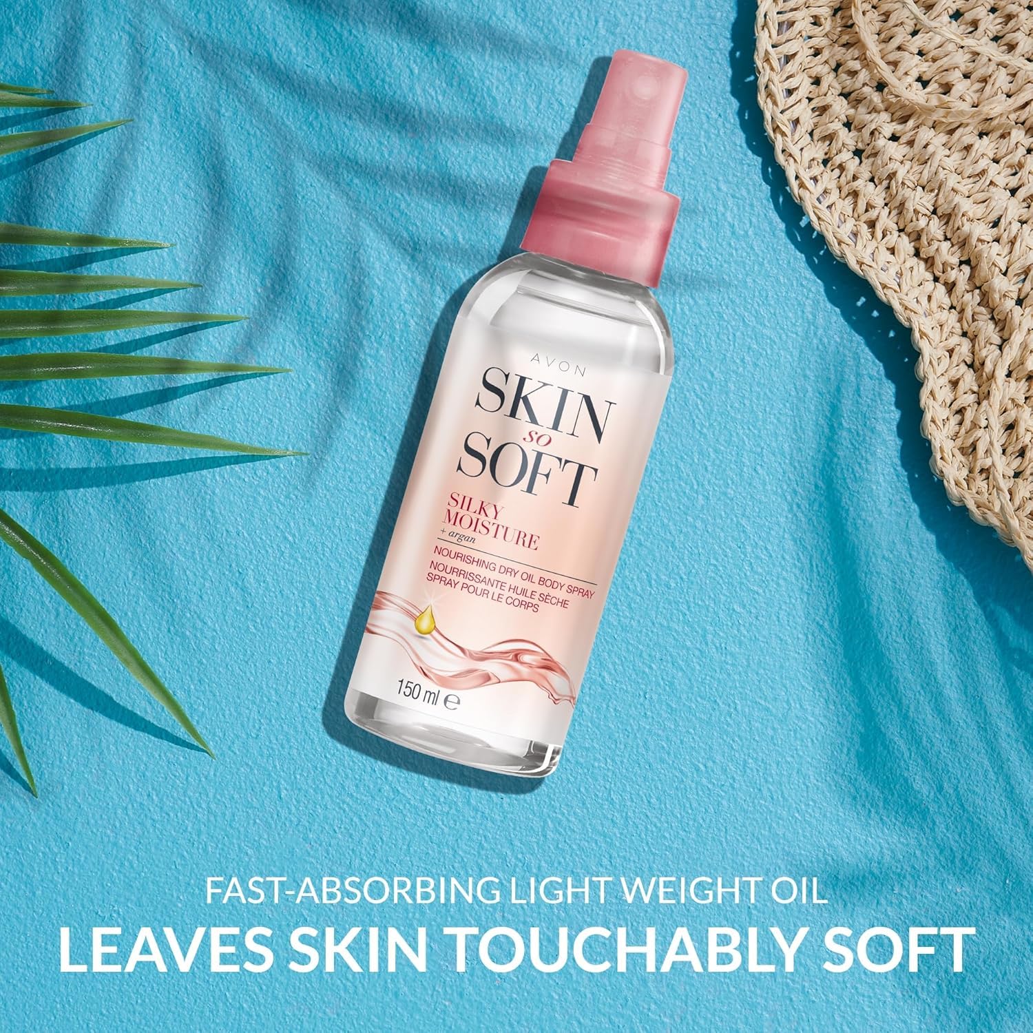 AVON SKIN SO SOFT texture légère qui s absorbe sans gras.