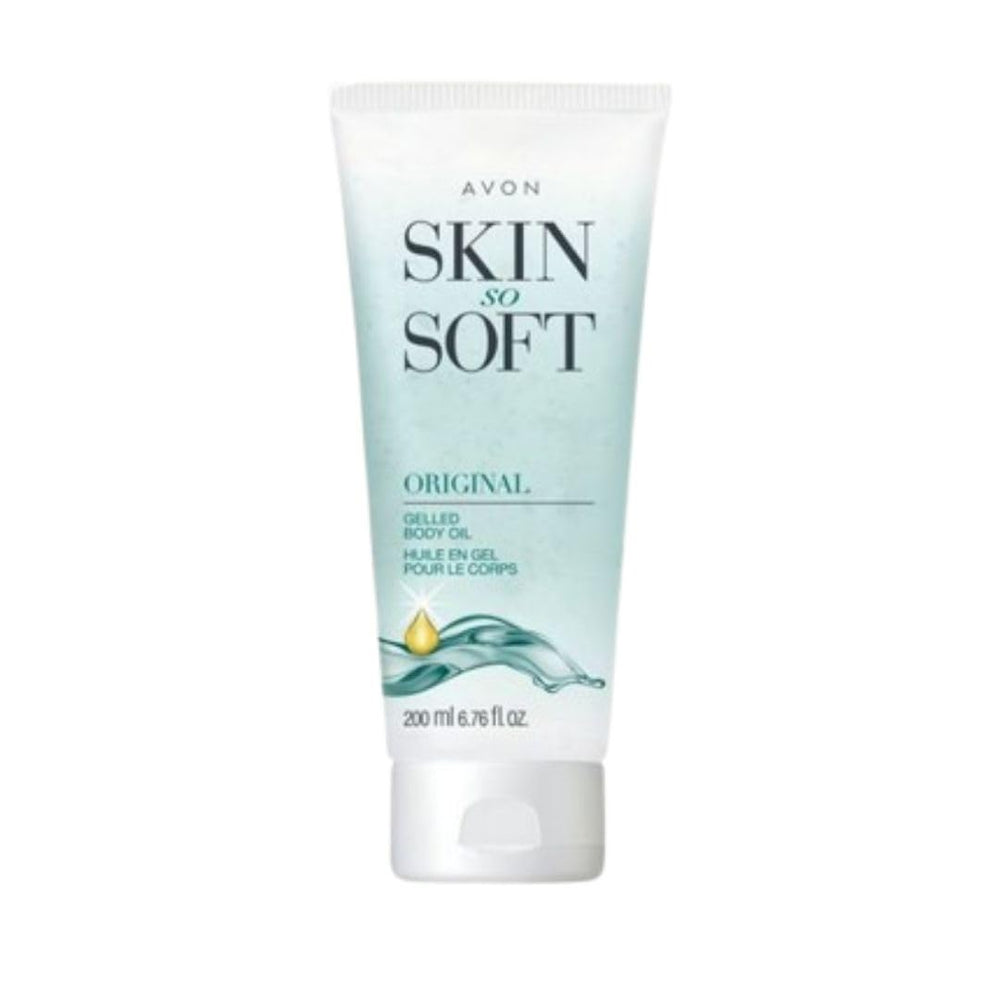 AVON Skin So Soft Original gelée huile pour le corps, hydratation durable et toucher soyeux.