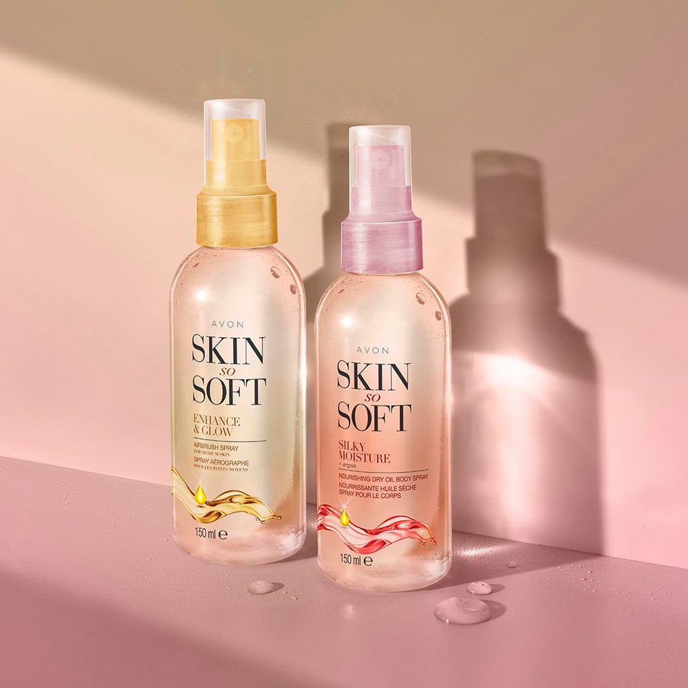 AVON SKIN SO SOFT peau soyeuse après application.