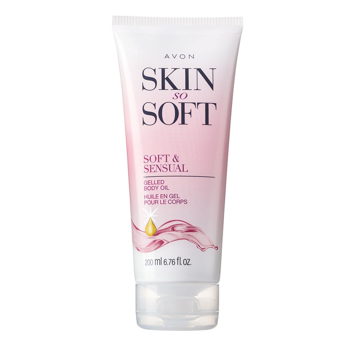 AVON Skin So Soft Sensuel: huile corporel gelée, hydratation durable et peau douce.