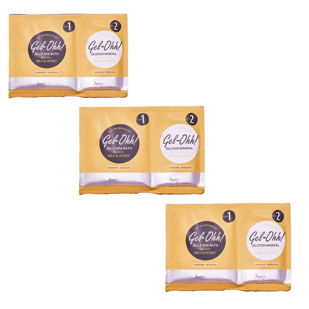 AVRYBEAUTY Gel-Ohh Jelly Pedicure – ensemble spa pédicure pour relaxation et hydratation