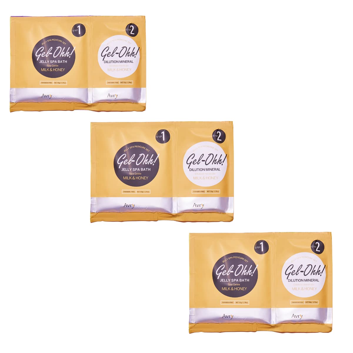 AVRYBEAUTY Gel-Ohh Jelly Pedicure – ensemble spa pédicure pour relaxation et hydratation