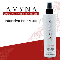 Avyna Pozione 10, spray sans rinçage, nutrition intense pour cheveux soyeux.