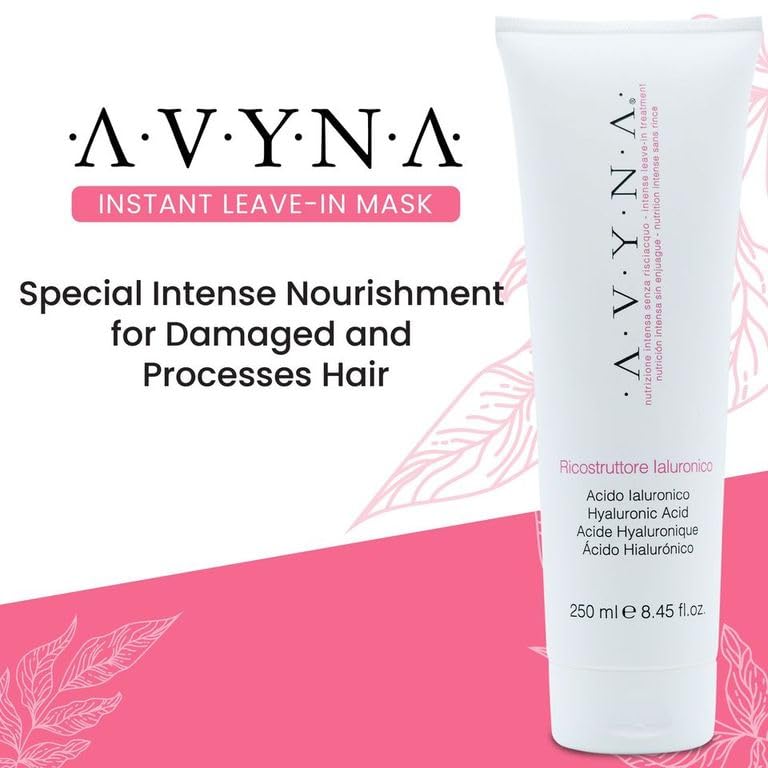 Texture crème réparatrice Avyna appliquée sur les cheveux