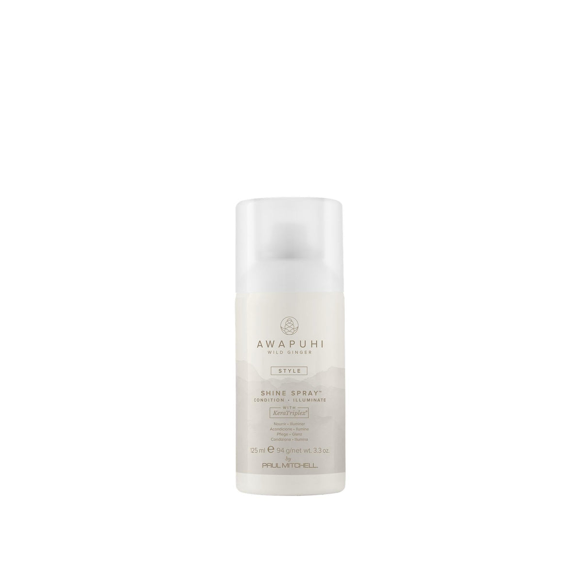 Awapuhi Wild Ginger Shine Spray montre une brillance légère pour un fini naturel.