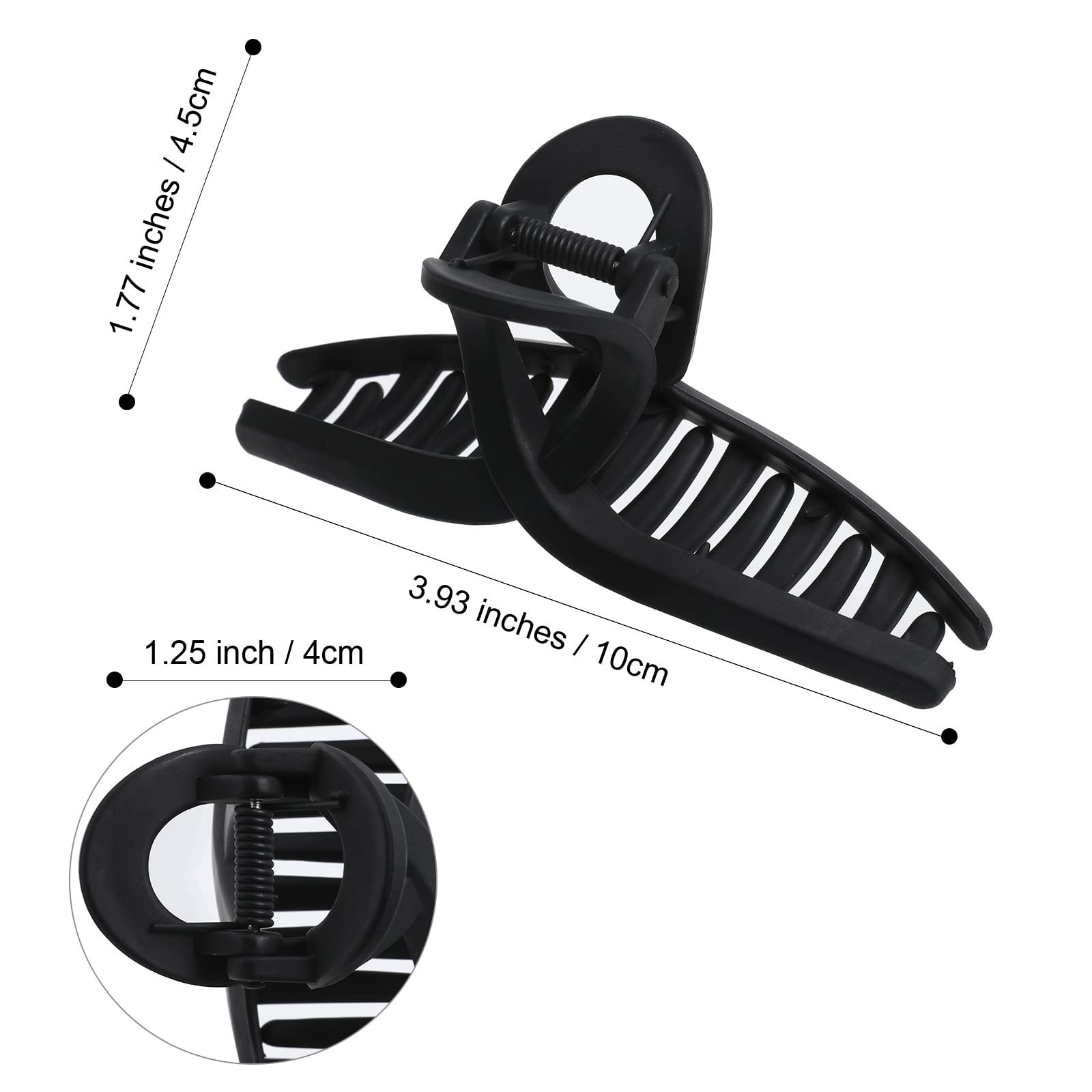 AWAYTR attache-cheveux noir mat parfait pour sport et tâches ménagères.