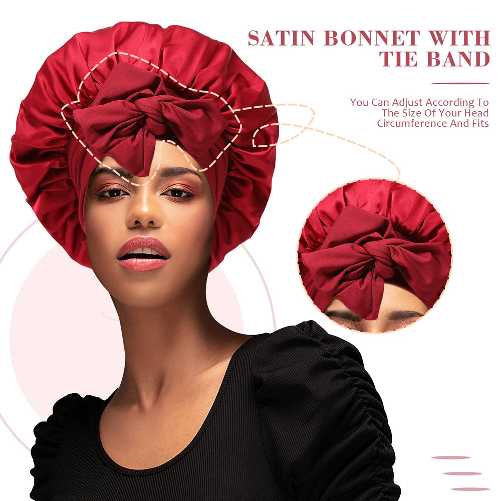 AWAYTR bonnet satiné à bande large – matière douce qui minimise les frottements.