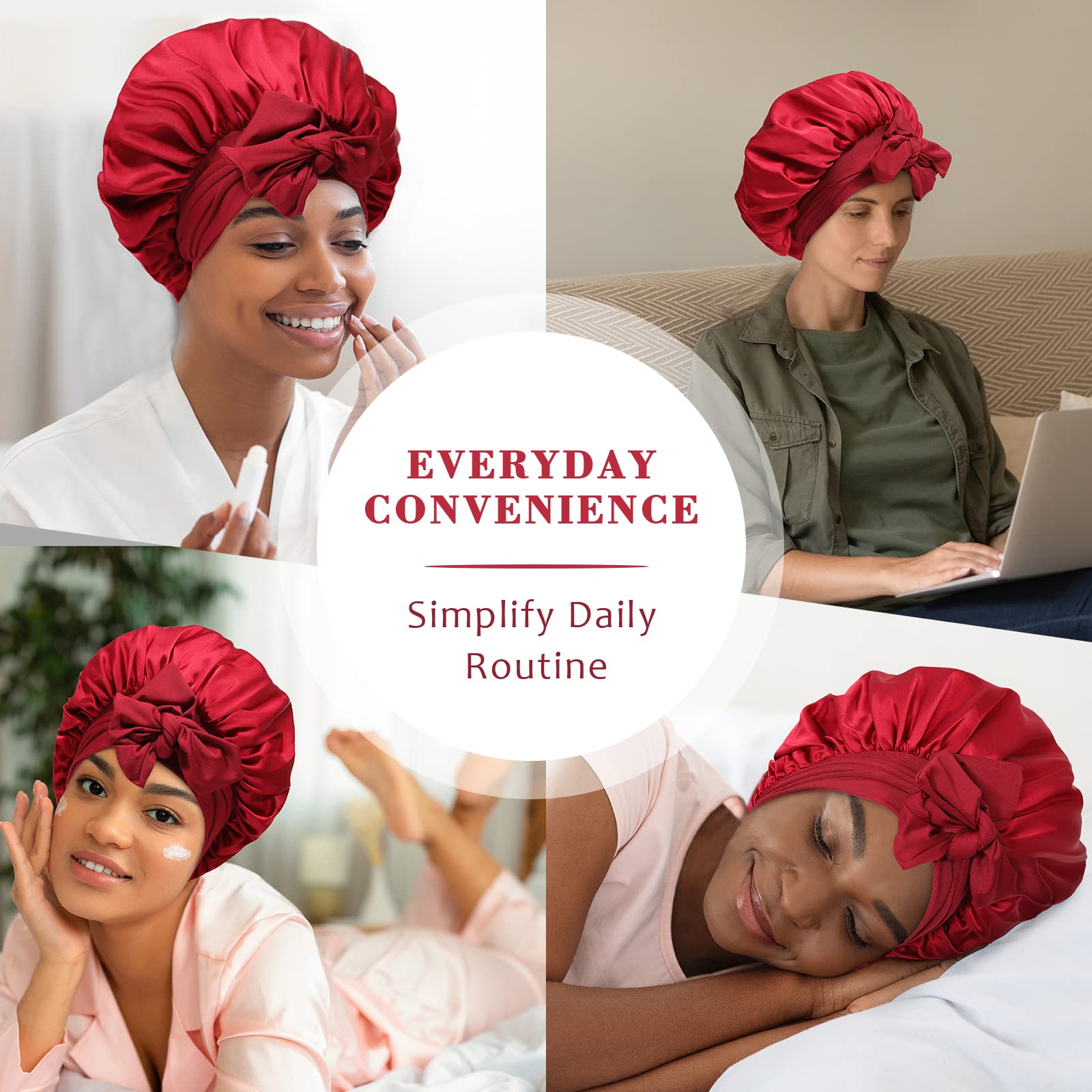 AWAYTR bonnet satiné à bande large – usage quotidien, pratique après la douche.