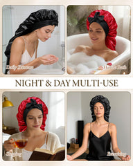 Le bonnet AWAYTR, vue avec-lien, assure un maintien sûr pour cheveux longs.
