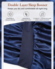 Bonnet AWAYTR satin longueur 57 cm convient aux cheveux longs et volumineux.