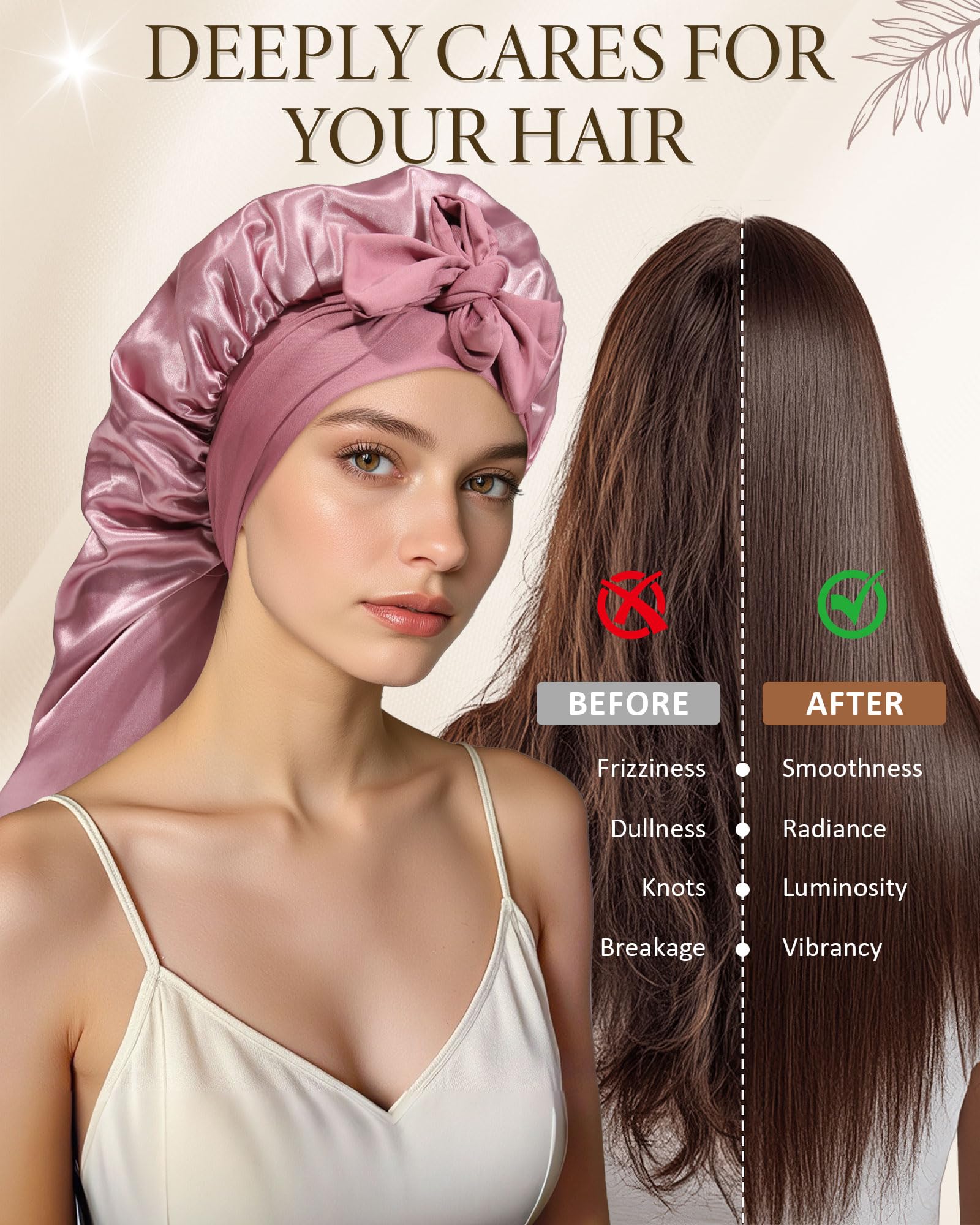 Bonnet AWAYTR satin usage multi-taches pour soin et routine.