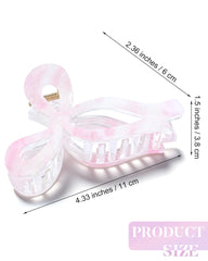 AWAYTR clip-bow bleu transparent, parfait pour un maintien discret.