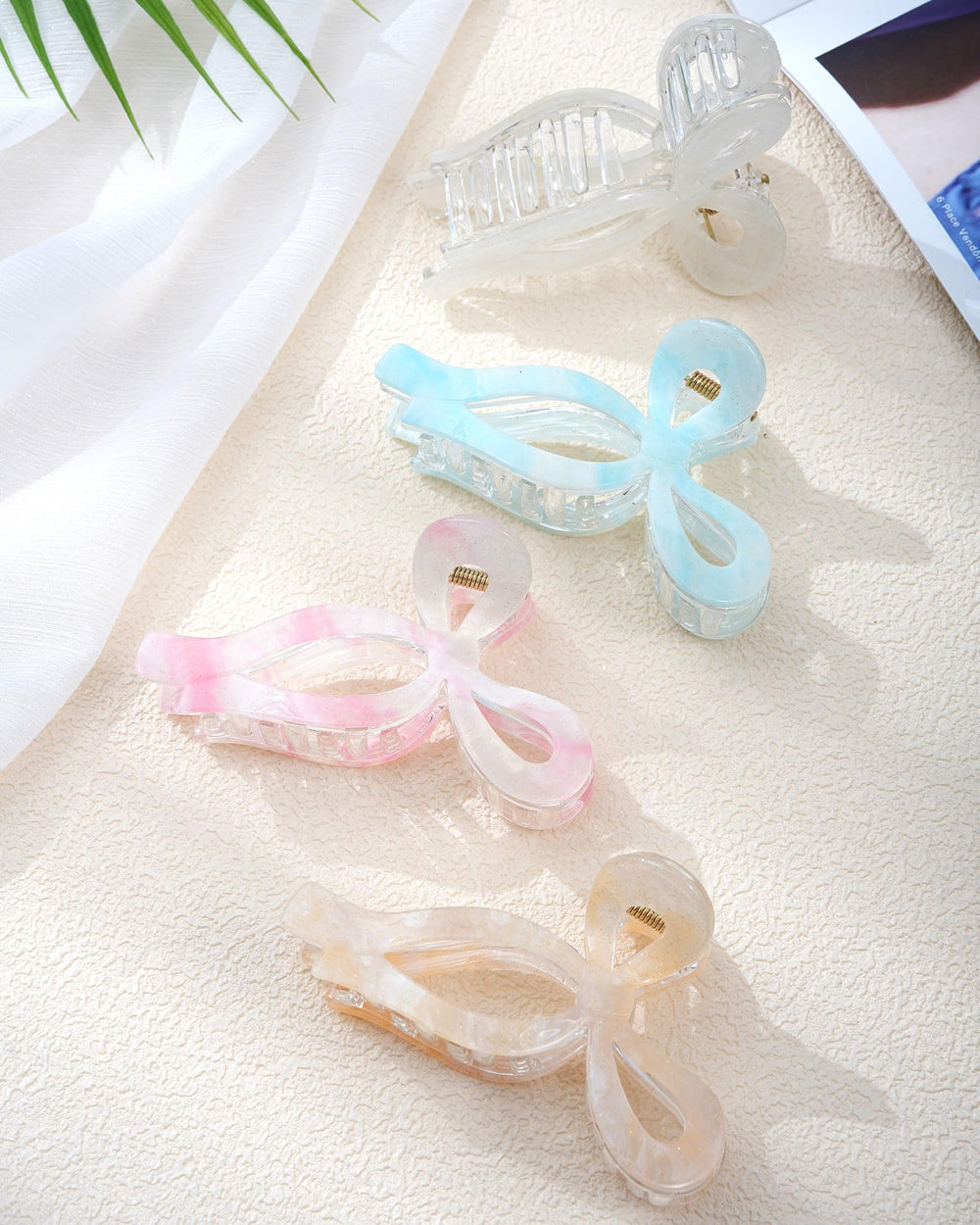 AWAYTR clip-bow rose pastel, pratique pour maintenir la coiffure tout au long de la journée.