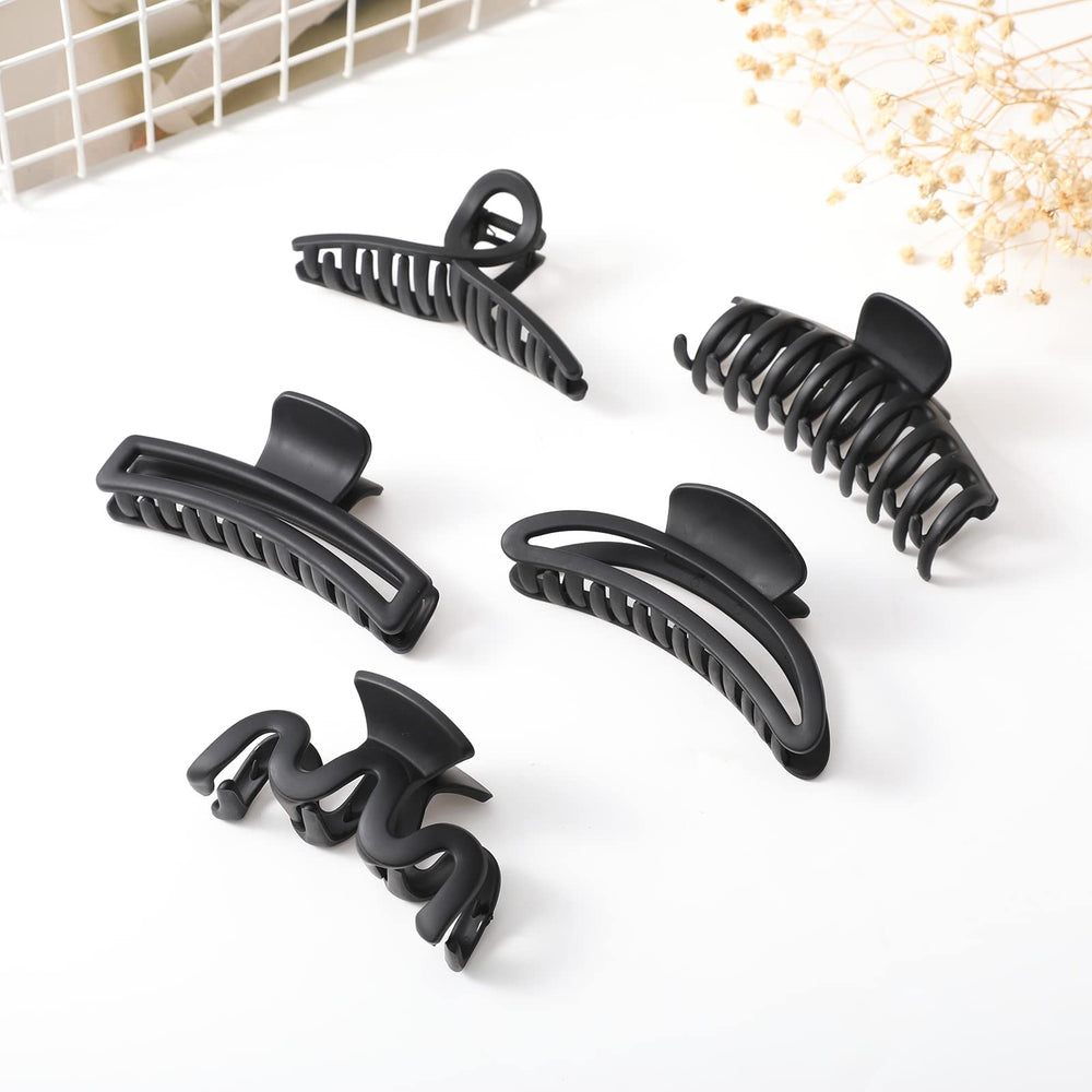 AWAYTR ensemble de 5 pinces cheveux noir mat pour changer de style.