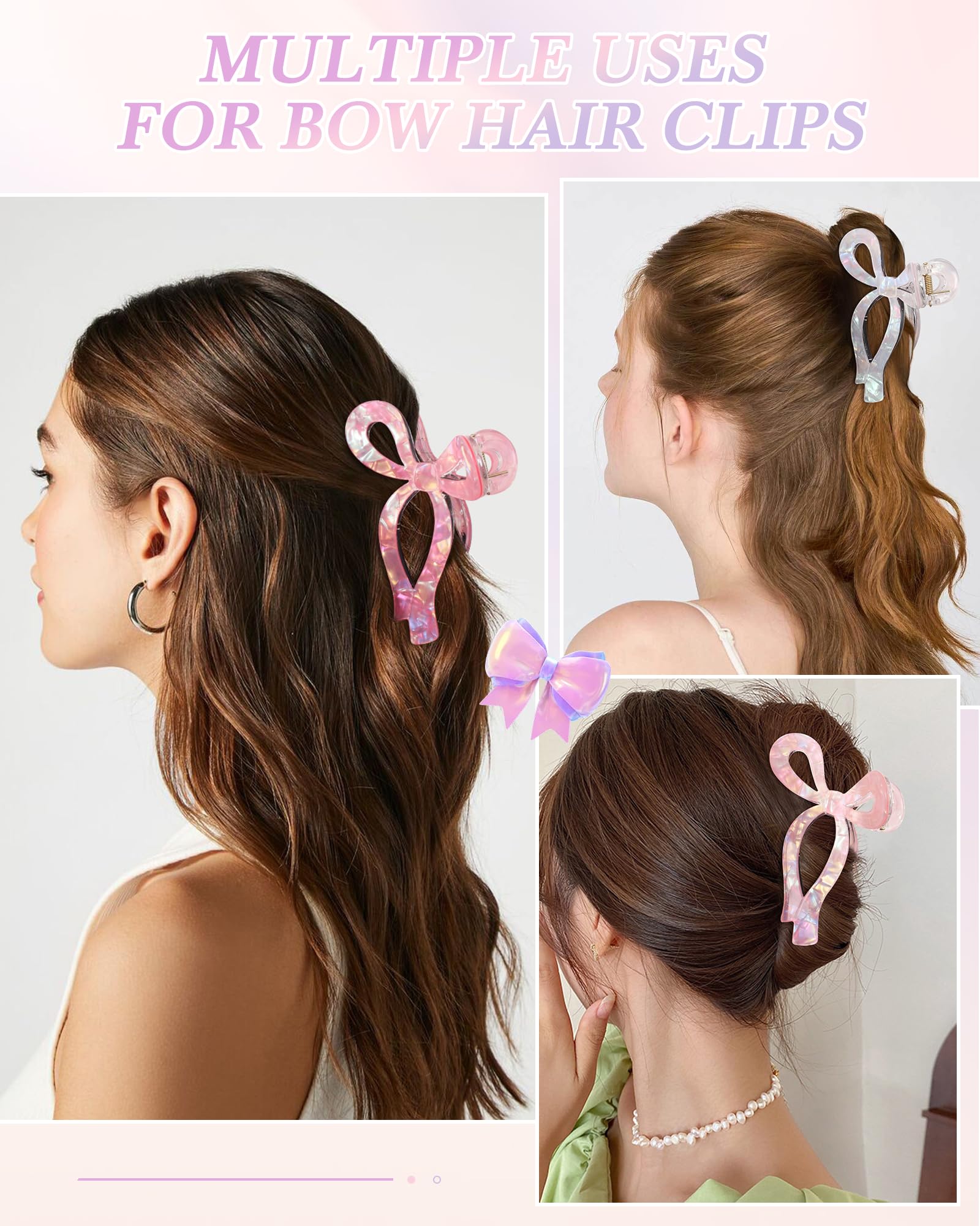 AWAYTR pinces bow pour usage quotidien et maquillage rapide