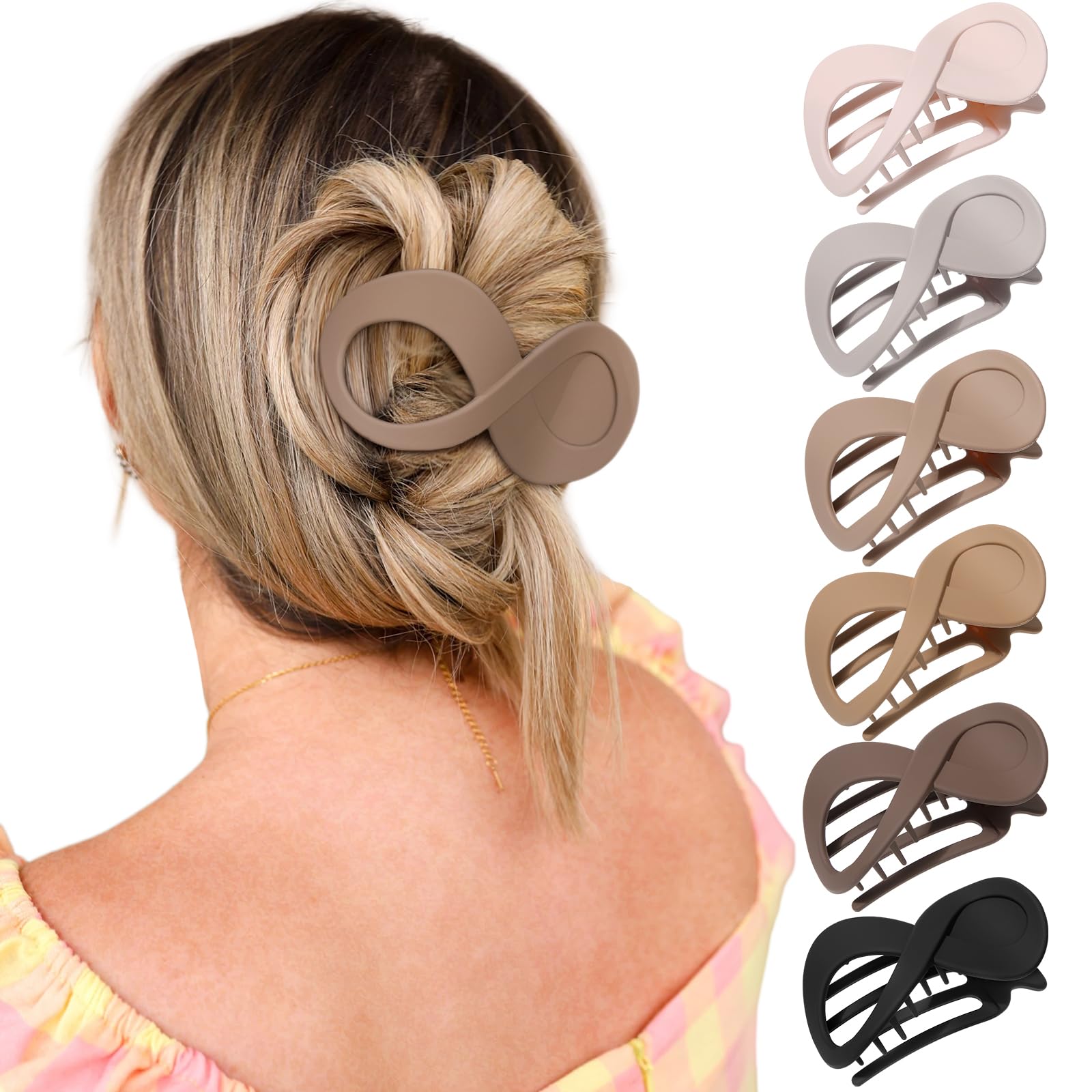 AWAYTR pinces cheveux Concord matte ensemble six pièces avec maintien fiable.