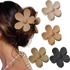 AWAYTR pinces cheveux fleurs mates 3 pouces beige – maintien sûr au quotidien.