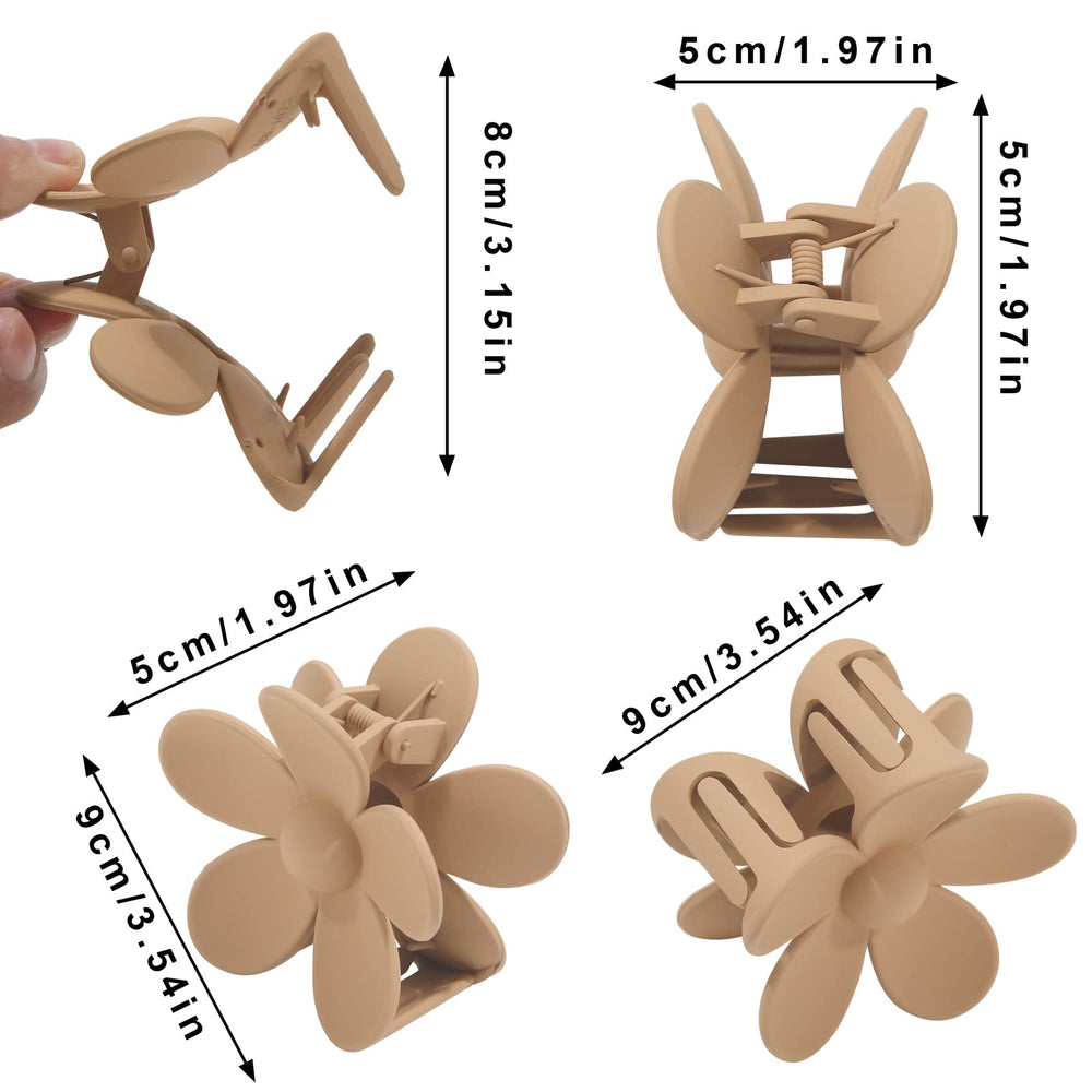 AWAYTR pinces cheveux fleurs mates ensemble 4 pièces – polyvalence pour tenues variées.