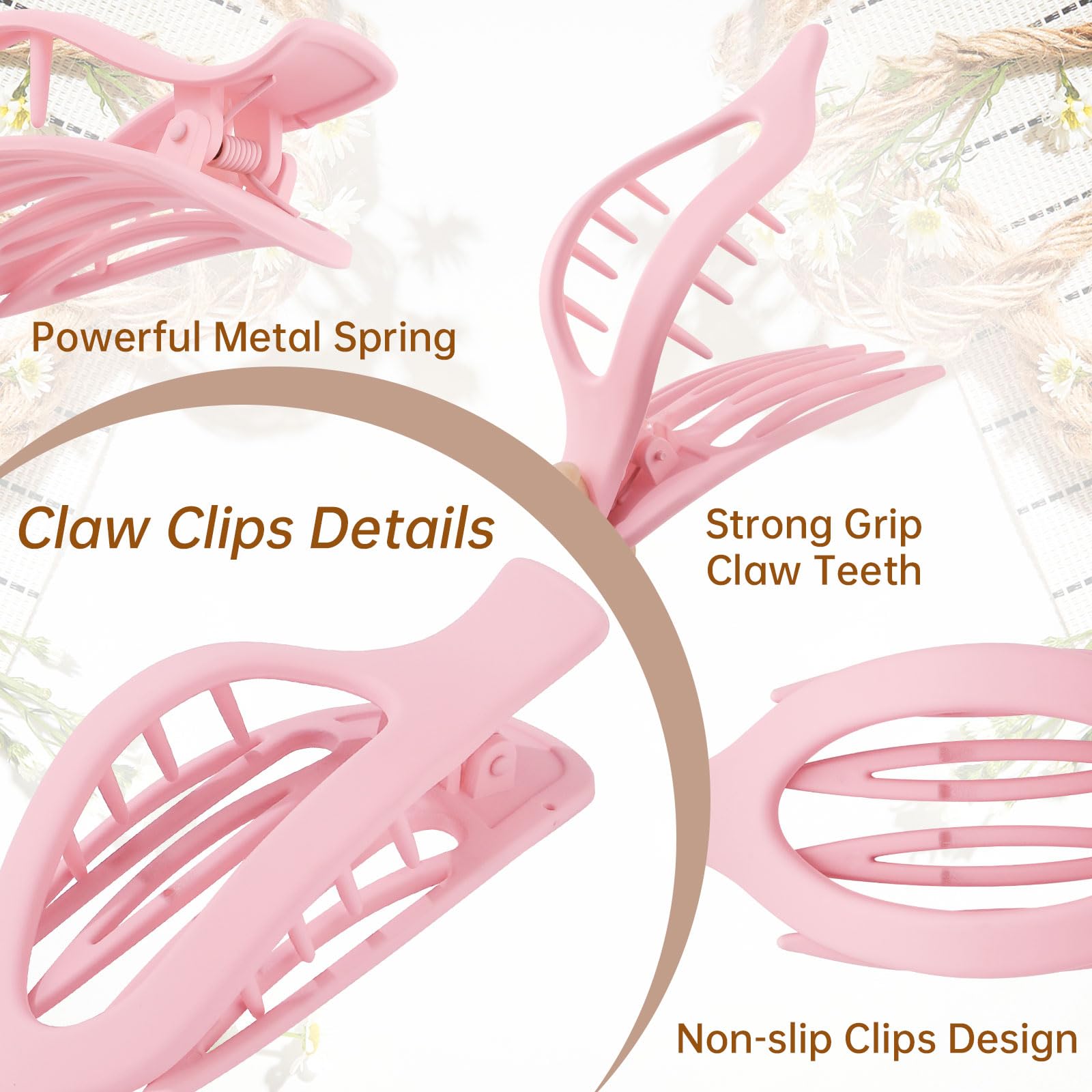 AwayTR pinces cheveux plates rose mat-durable et coloris, résistance et couleur tendance.