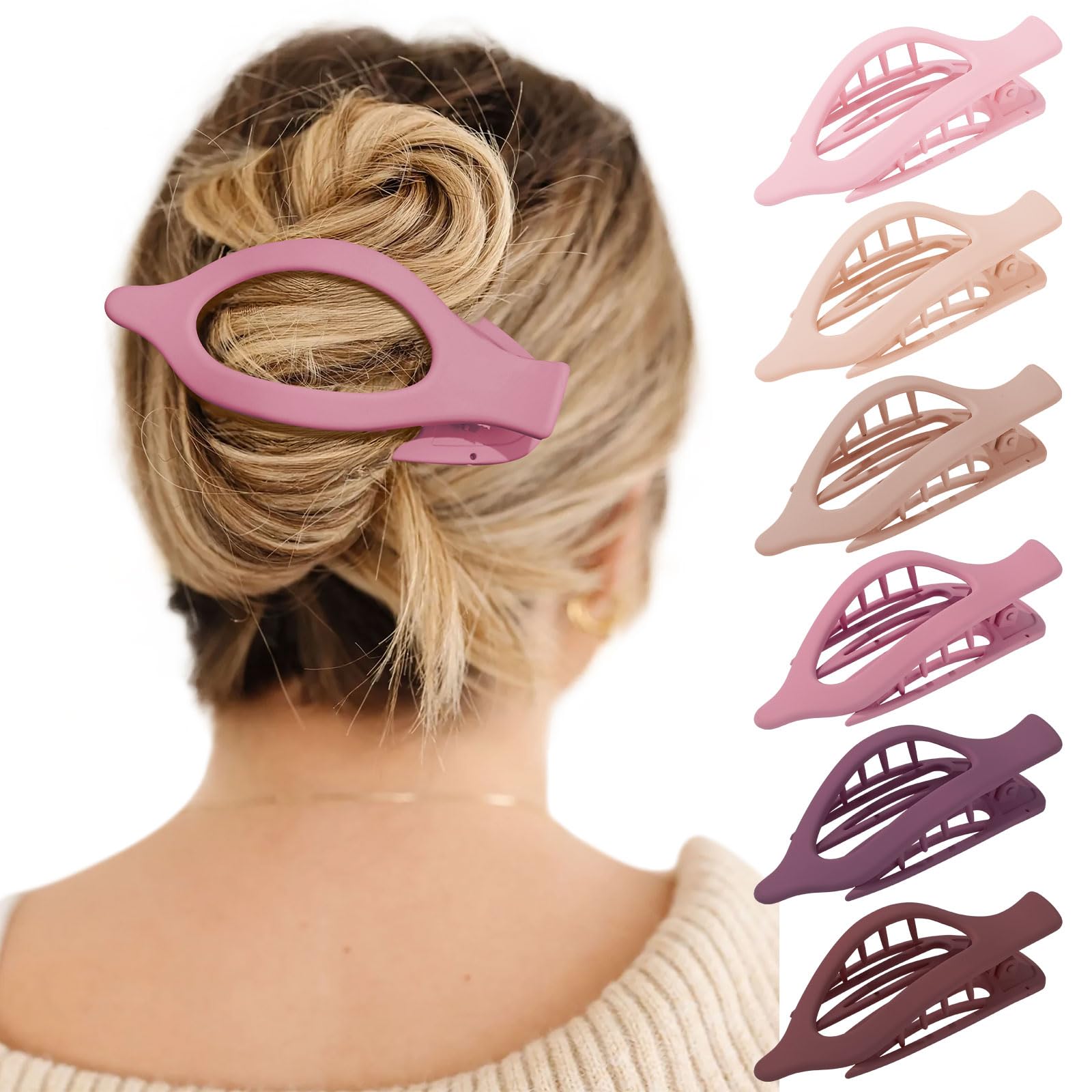 AwayTR pinces cheveux plates rose mat, ensemble élégant et confortable.