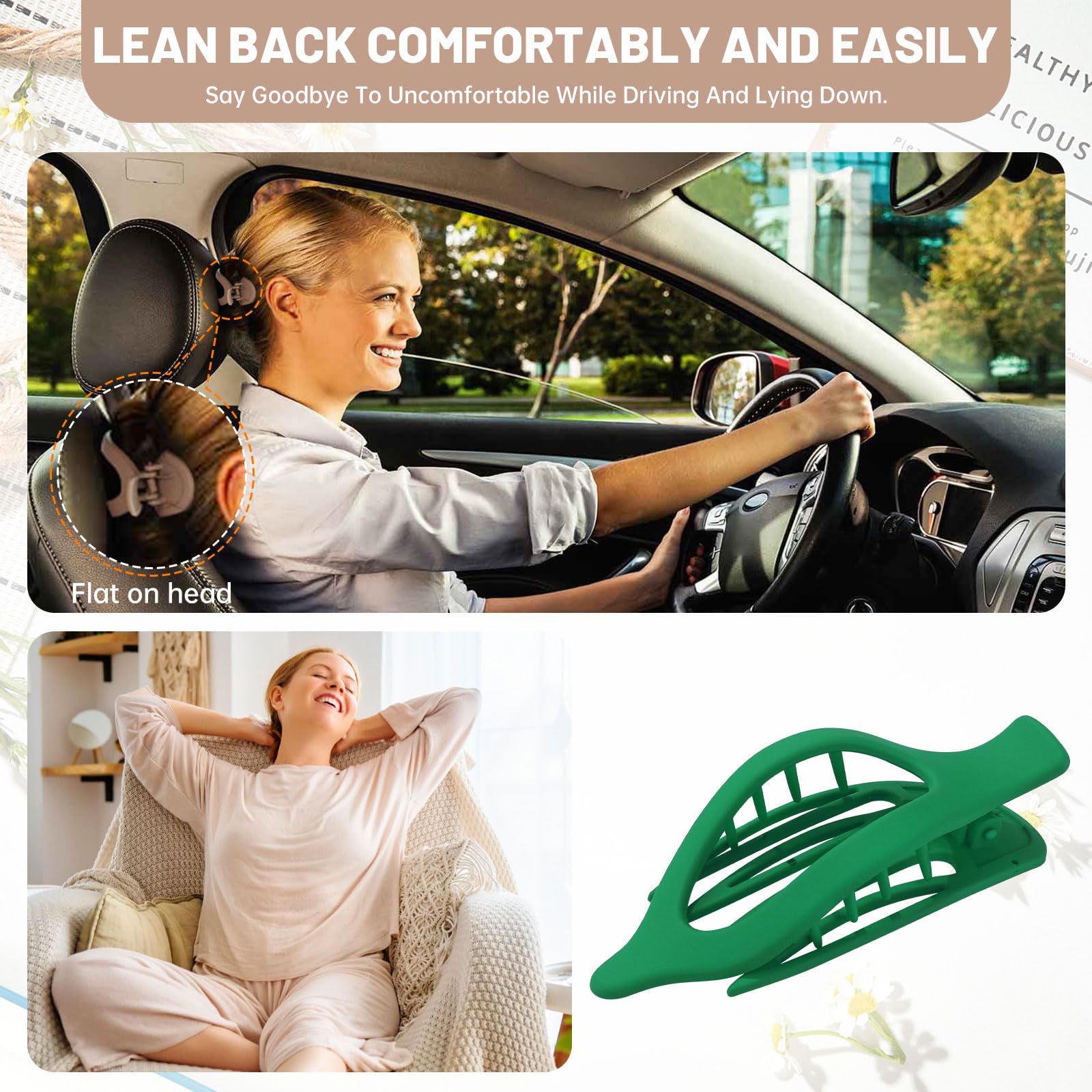 AWAYTR pince plat vert matte, adhérence ferme pour cheveux fins