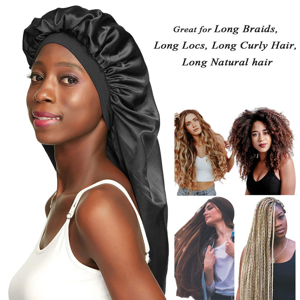 AweFeel bonnet satin longueur 19 pouces convient aux cheveux jusqu'aux épaules