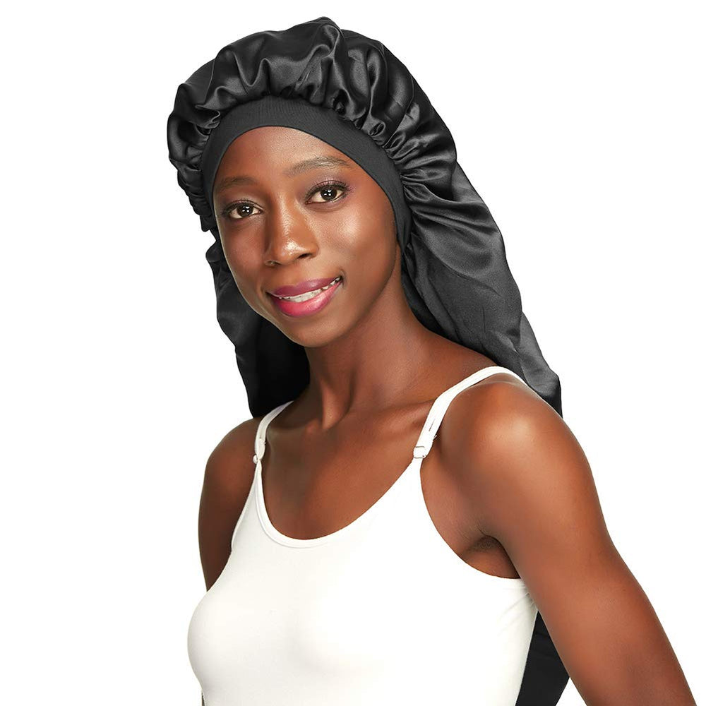 AweFeel bonnet satin tresses longues protège les cheveux pendant le sommeil