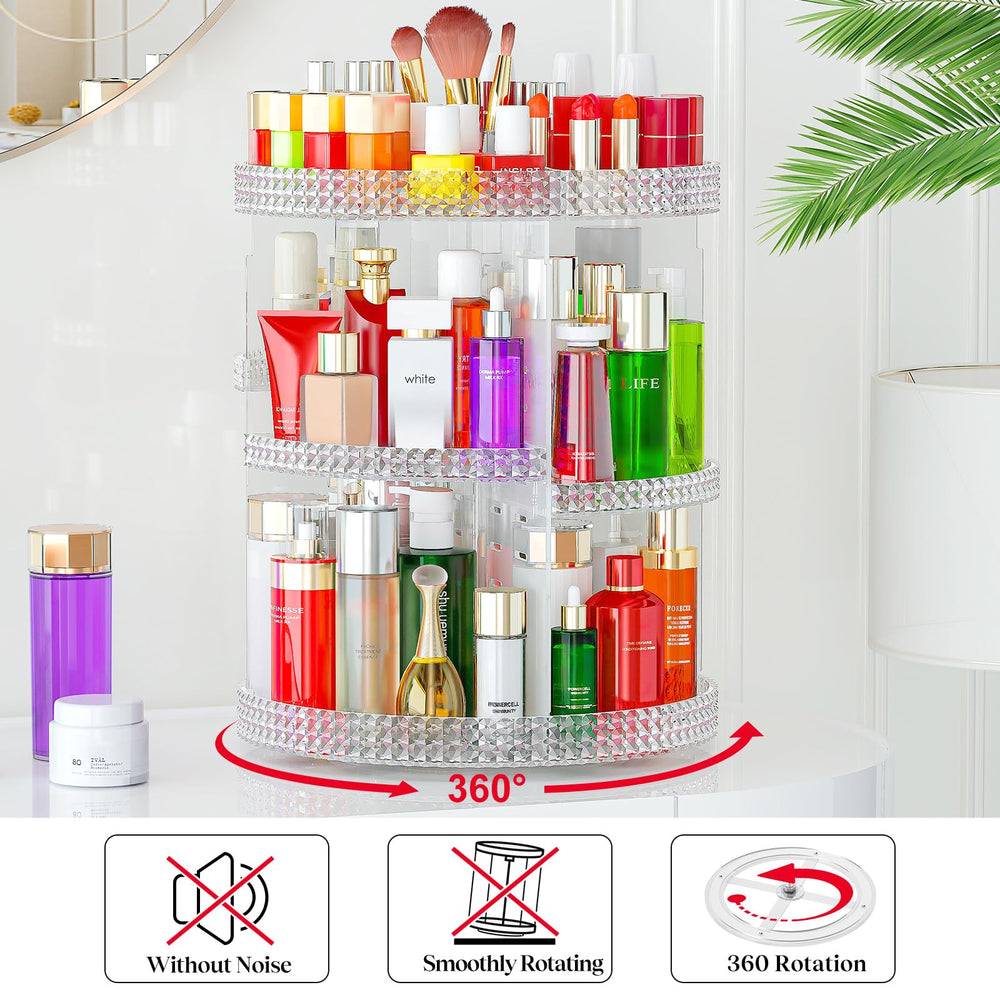 Awenia organisateur maquillage en acrylique transparent durable et facile à nettoyer