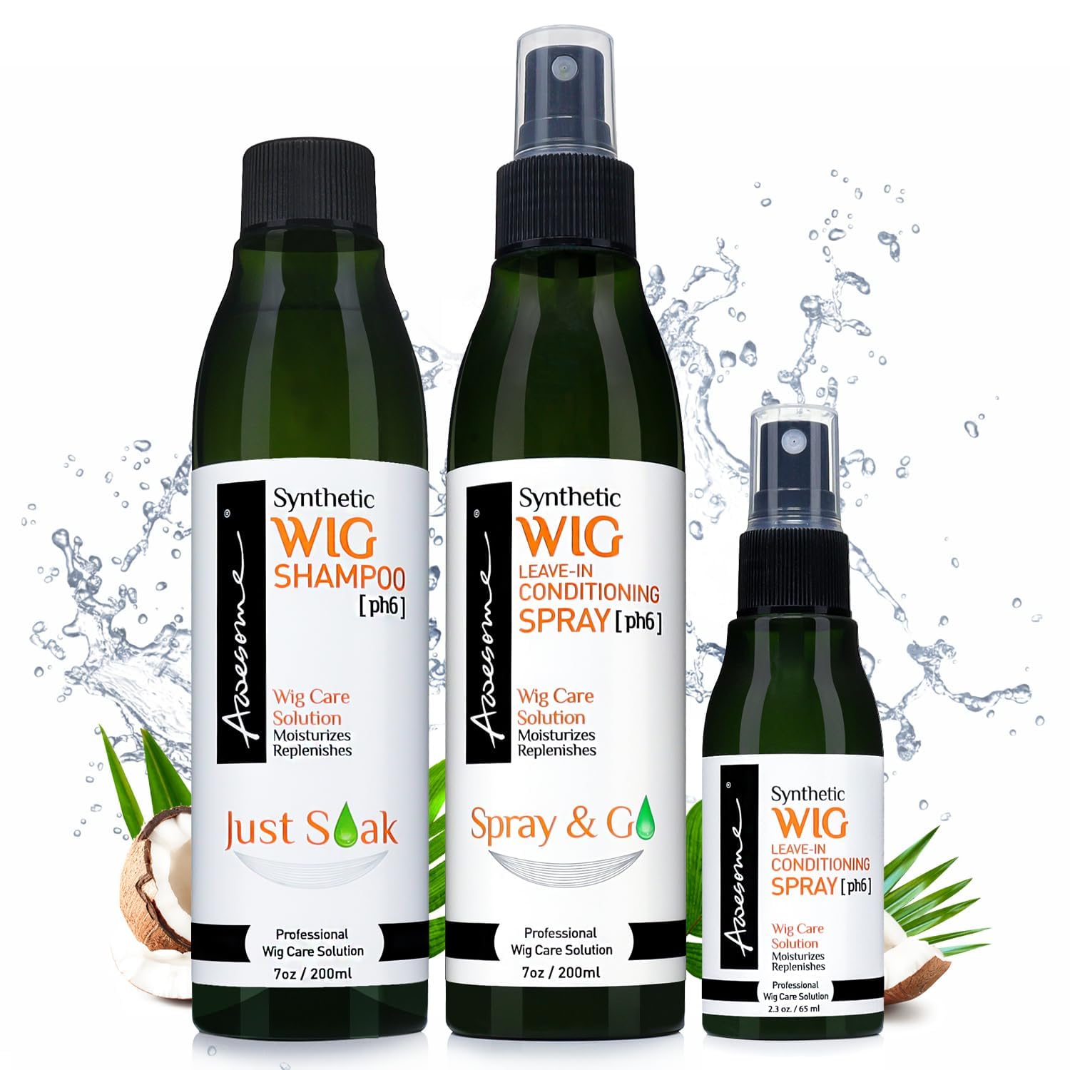 Awesome shampooing pour wig synthétique purifiant et prêt au démêlage.