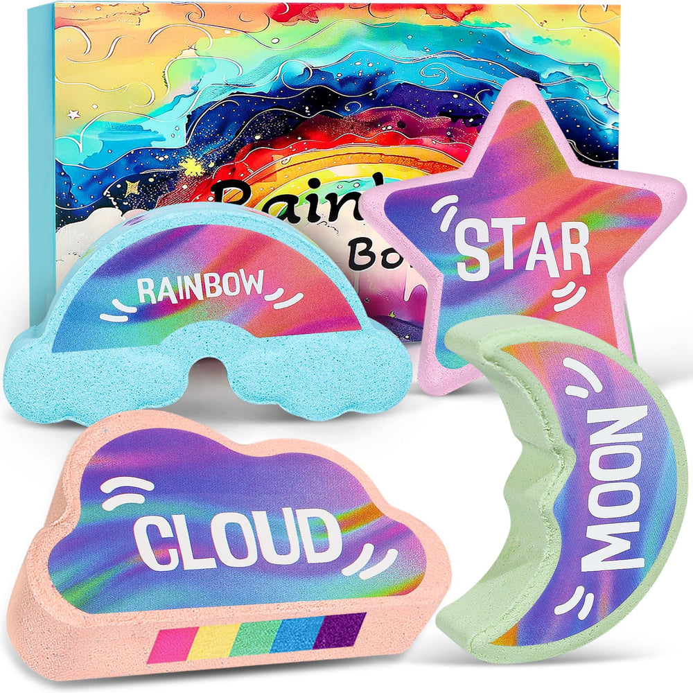AWKUWA bombe-bain enfant arc-en-ciel: expérience visuelle colorée qui amuse les enfants lors du bain.