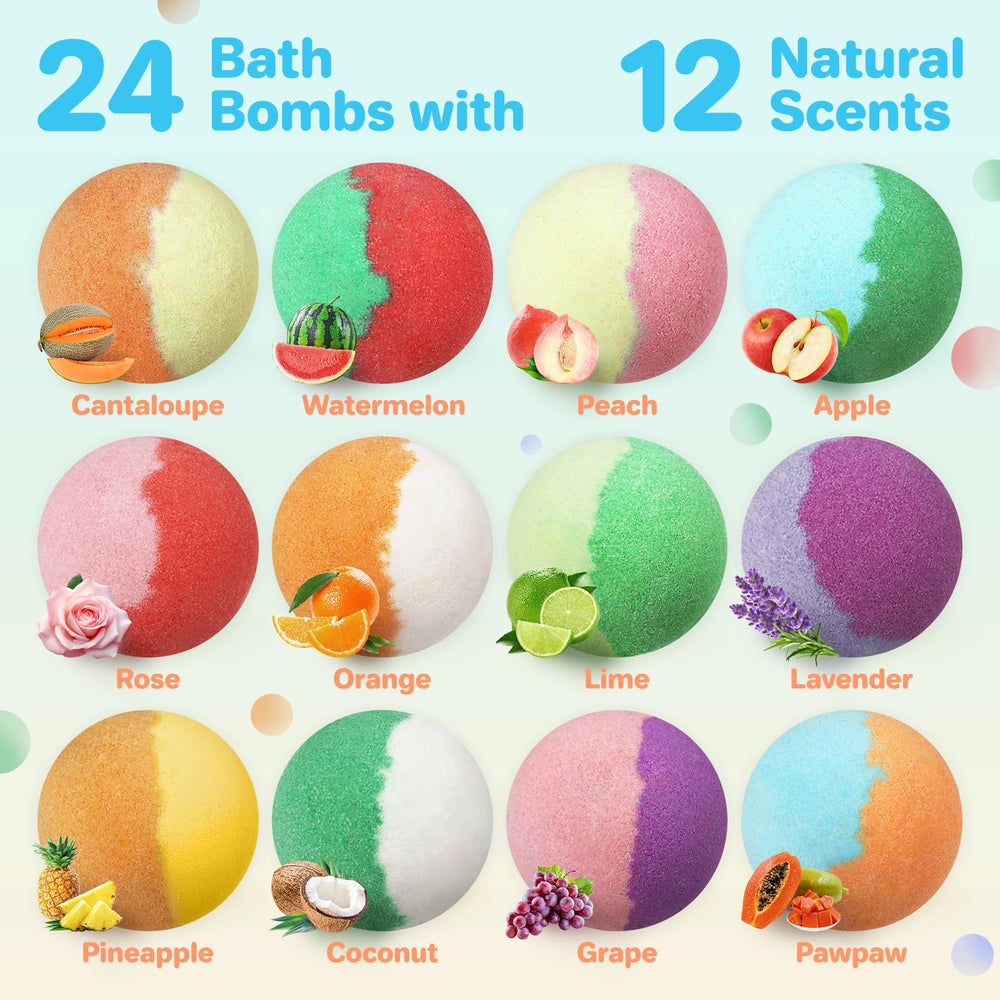 AWKUWA bath bombs dissolving in water with colorful fizz and scent