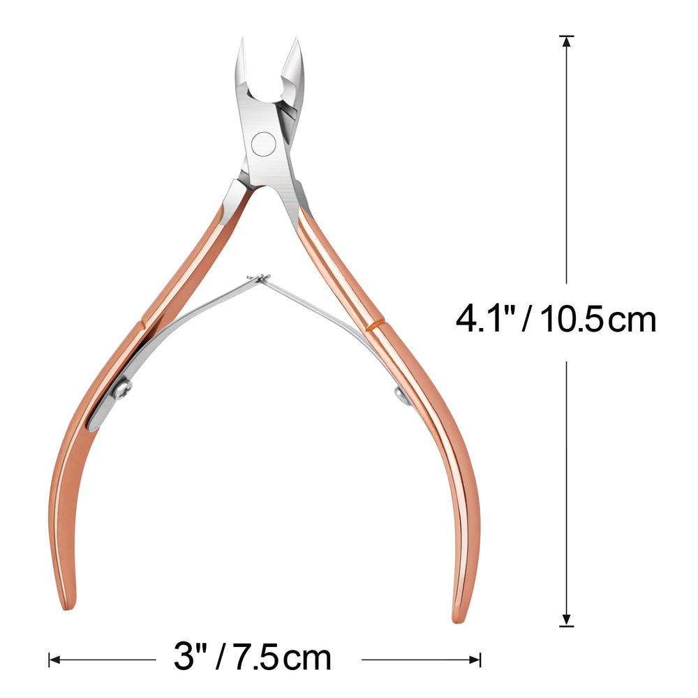 Awpeye coupe-cuticules or rose en acier inoxydable, qualité professionnelle pour durabilité.