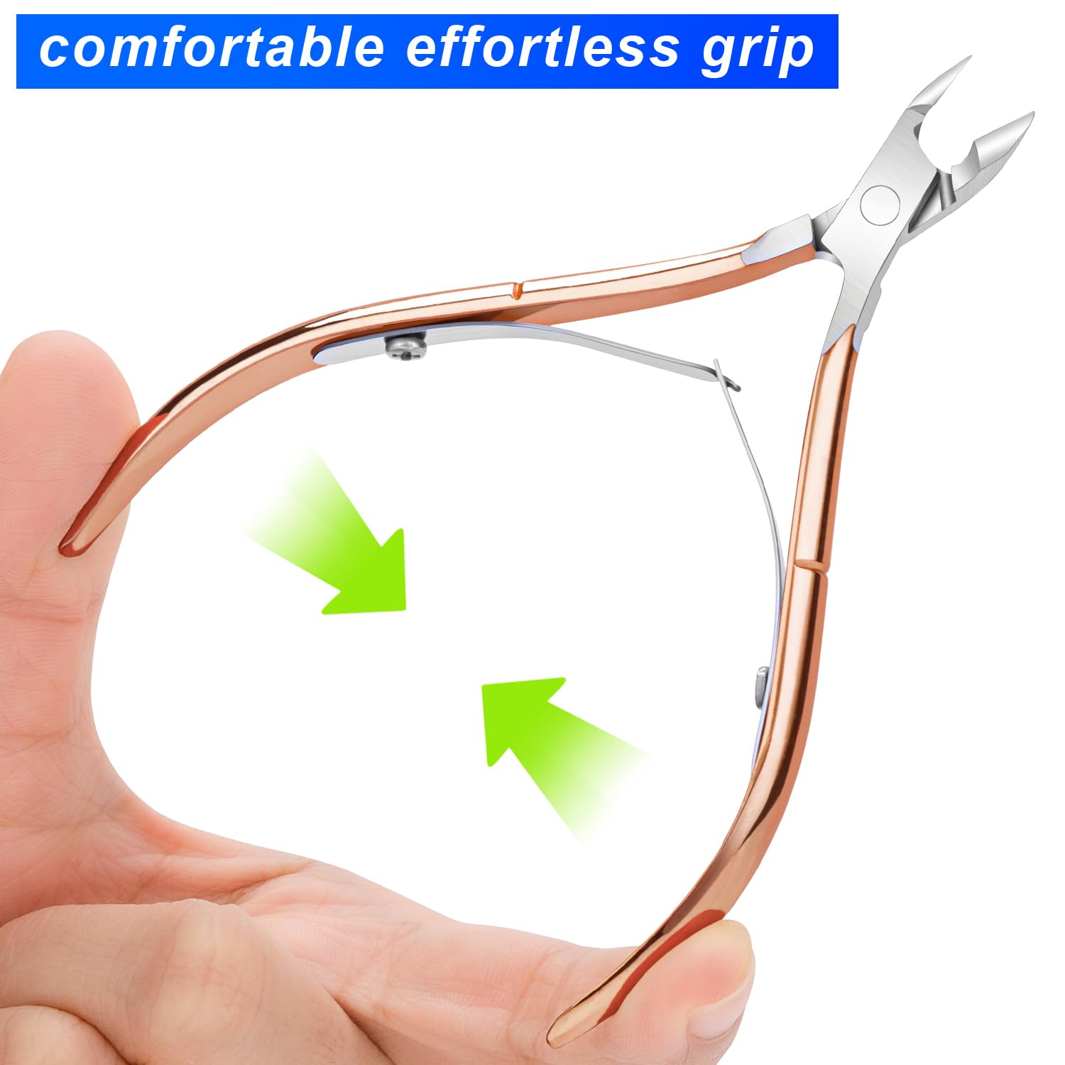 Awpeye coupe-cuticules or rose ouverture précise 1/2 pour zones difficiles.