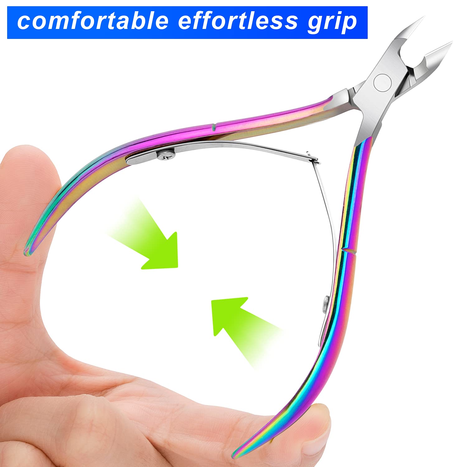 Awpeye outil manucure cuticule arc-en-ciel, performance pro à domicile.