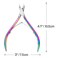 Awpeye pinces-cuticules acier inox arc-en-ciel, lame précise pour petites cuticules.
