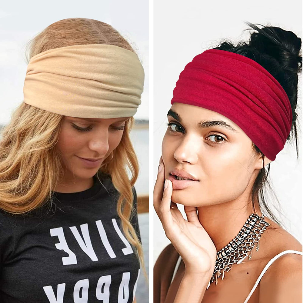 Bandeau Awumbuk large couleur unie, confort durable pour entraînements.