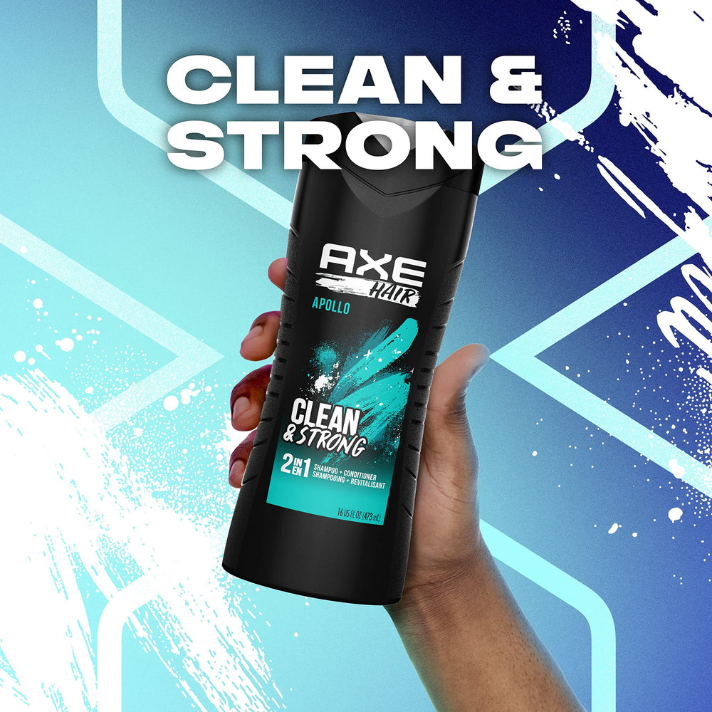 AXE Apollo 2 en 1: cheveux propres et doux.