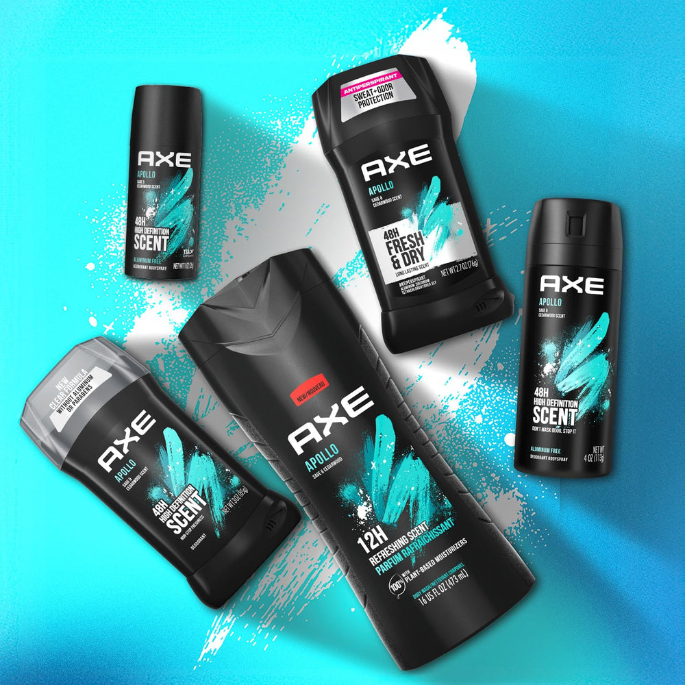 AXE Apollo – utilisation spray, appliquer sous le cou et sur la poitrine après la douche.