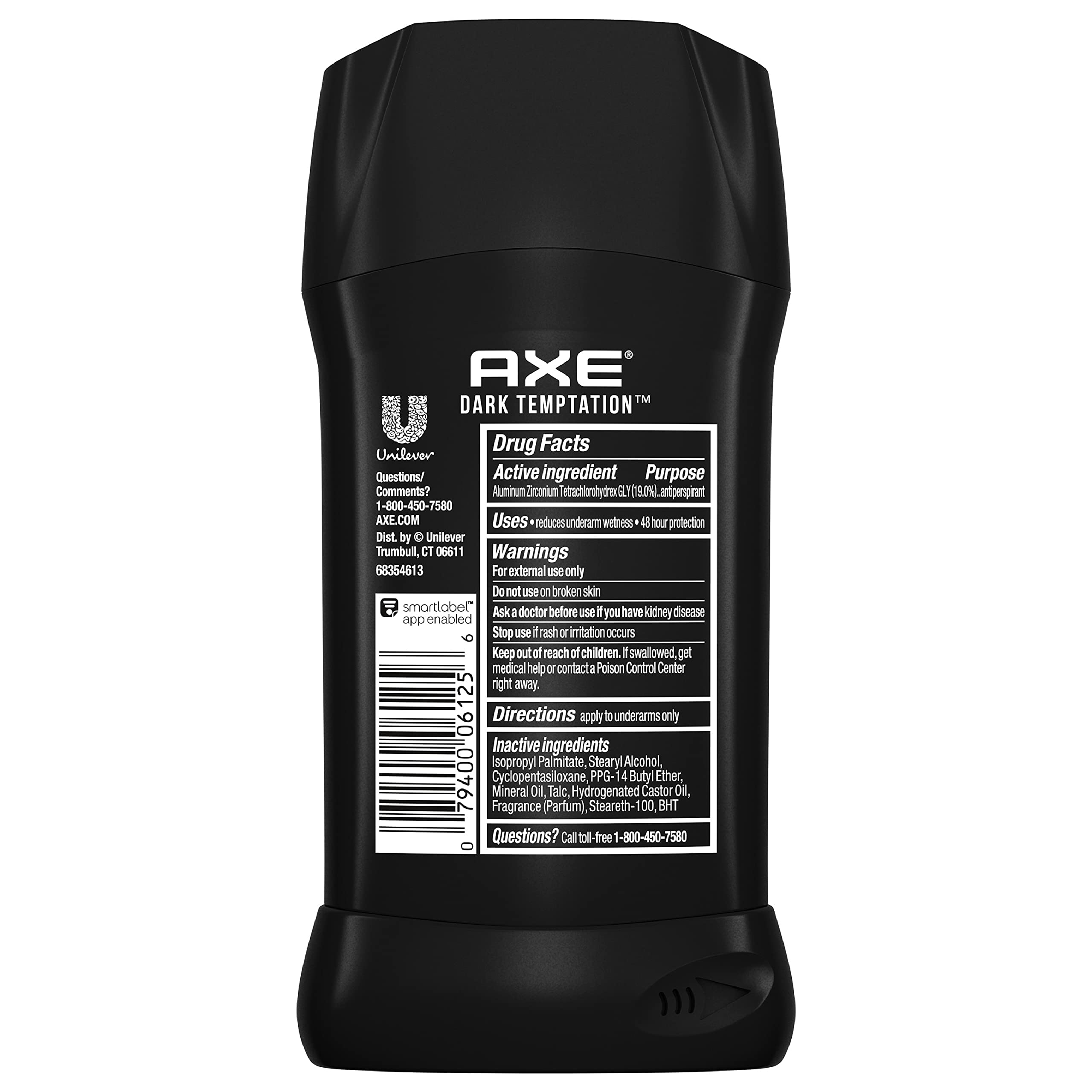 AXE Dark Temptation ouverture facile du bâton pour démarrer rapidement sa journée