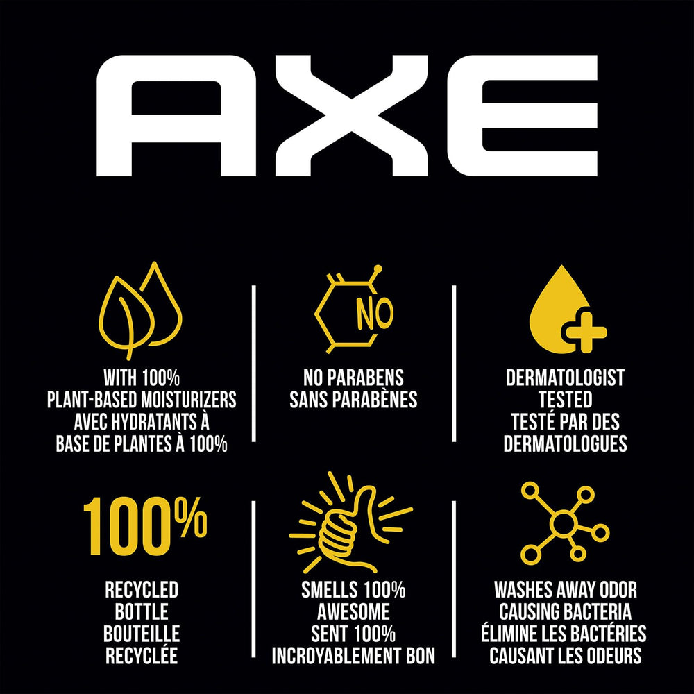 Coffret AXE varié, affichage des cinq parfums disponibles