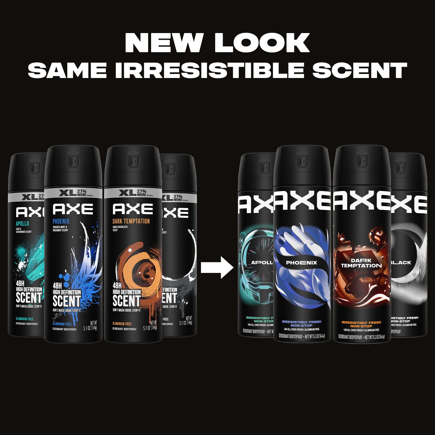 AXE Coffret XL 8 flacons - variété pratique pour tester les senteurs.