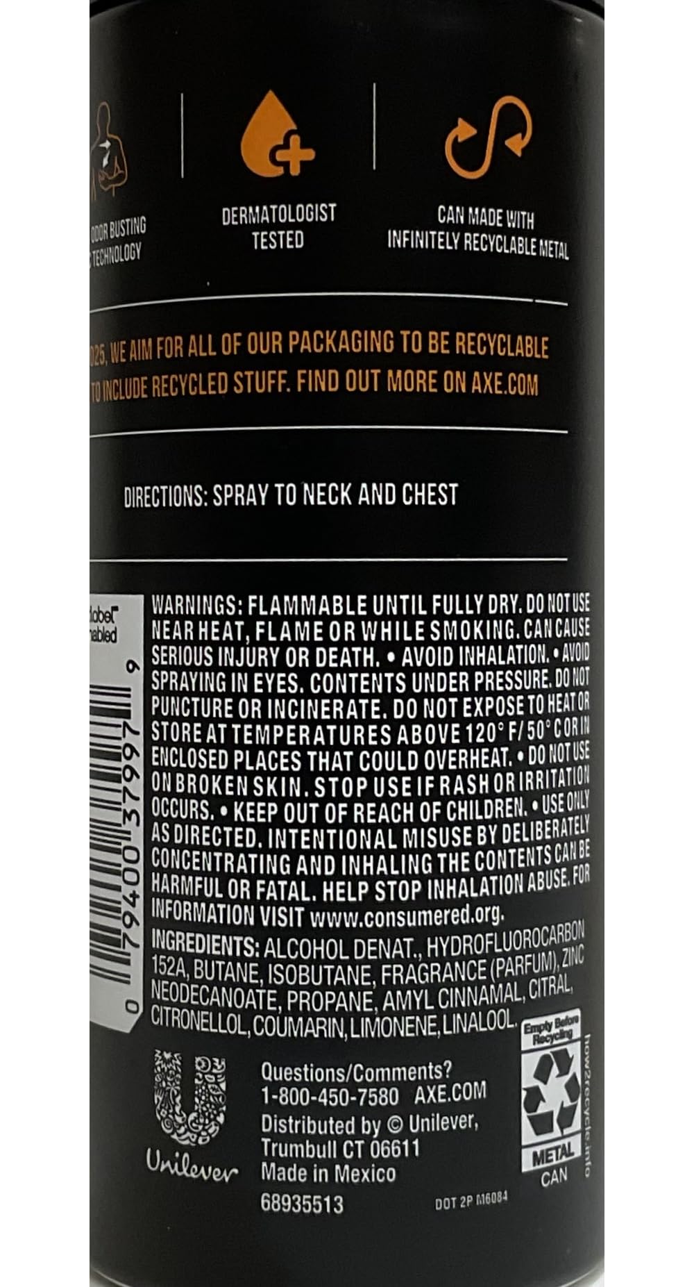 AXE Dark Temptation boîte emballage, présentation pratique pour le kit voyage