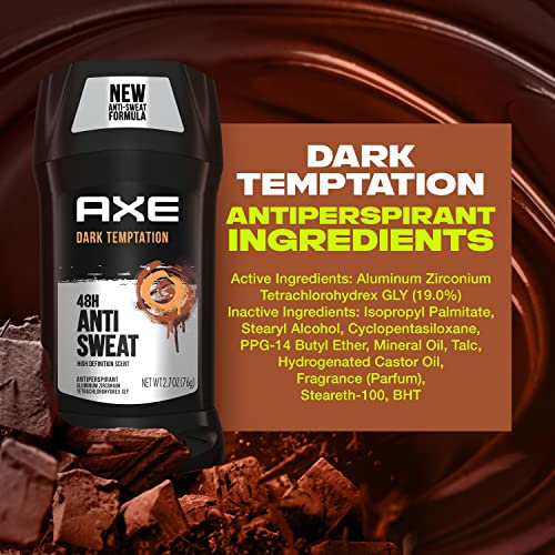 AXE Dark Temptation lot de 4 bâtons, disponibilité et économie