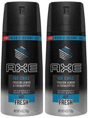 Axe Ice Chill déodorant en pulvérisateur — flacon frais et prêt à l'emploi.