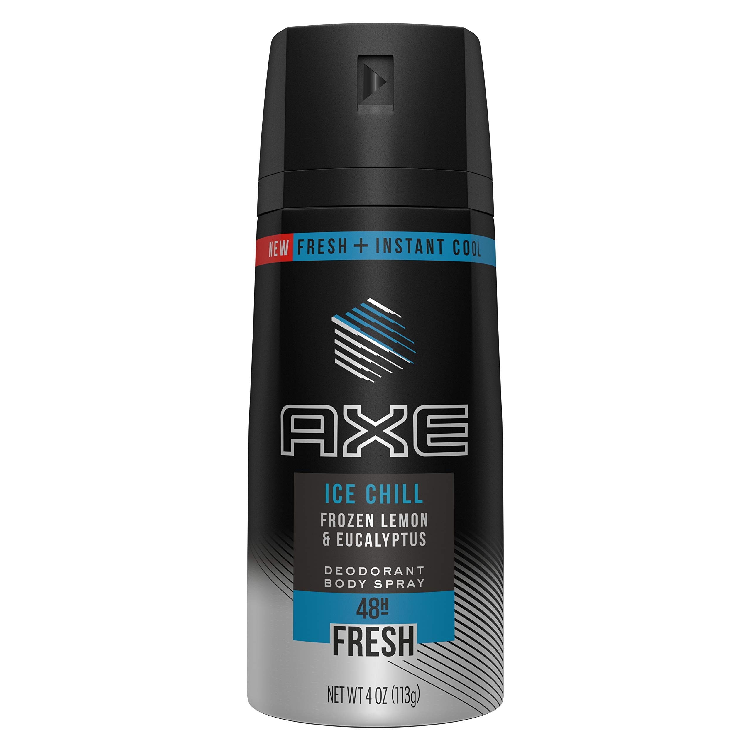 Axe Ice Chill citron-menthe — étiquette givrée, sensation rafraîchissante immédiate.