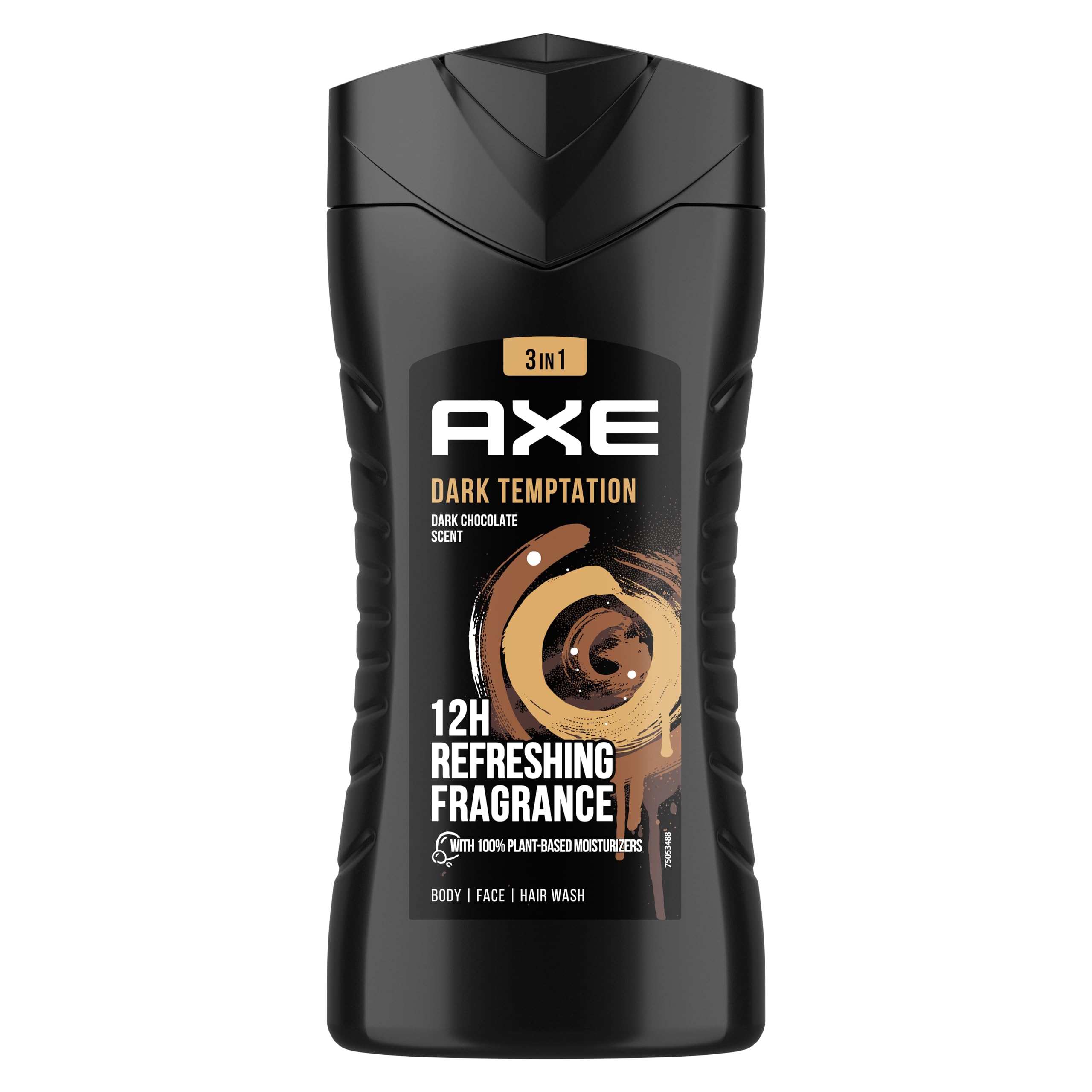 Axe Dark Temptation - bouteille 250 ml prête pour une douche parfumée et séduisante.
