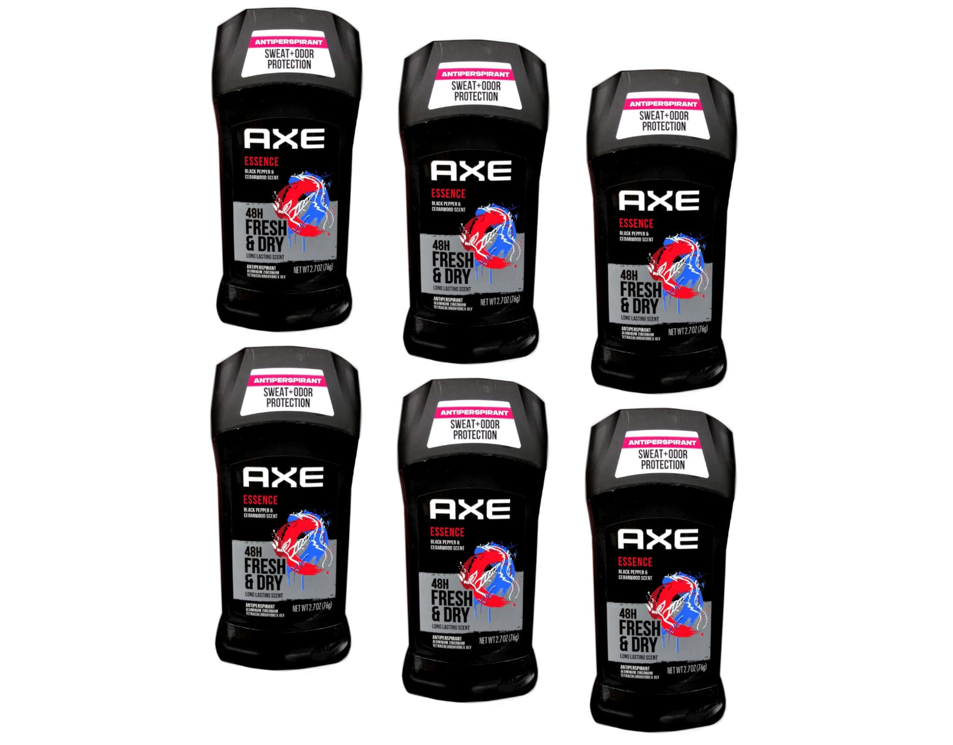 Axe Essence Dry bâton translucide pour une application facile et discrète tout au long de la journée.
