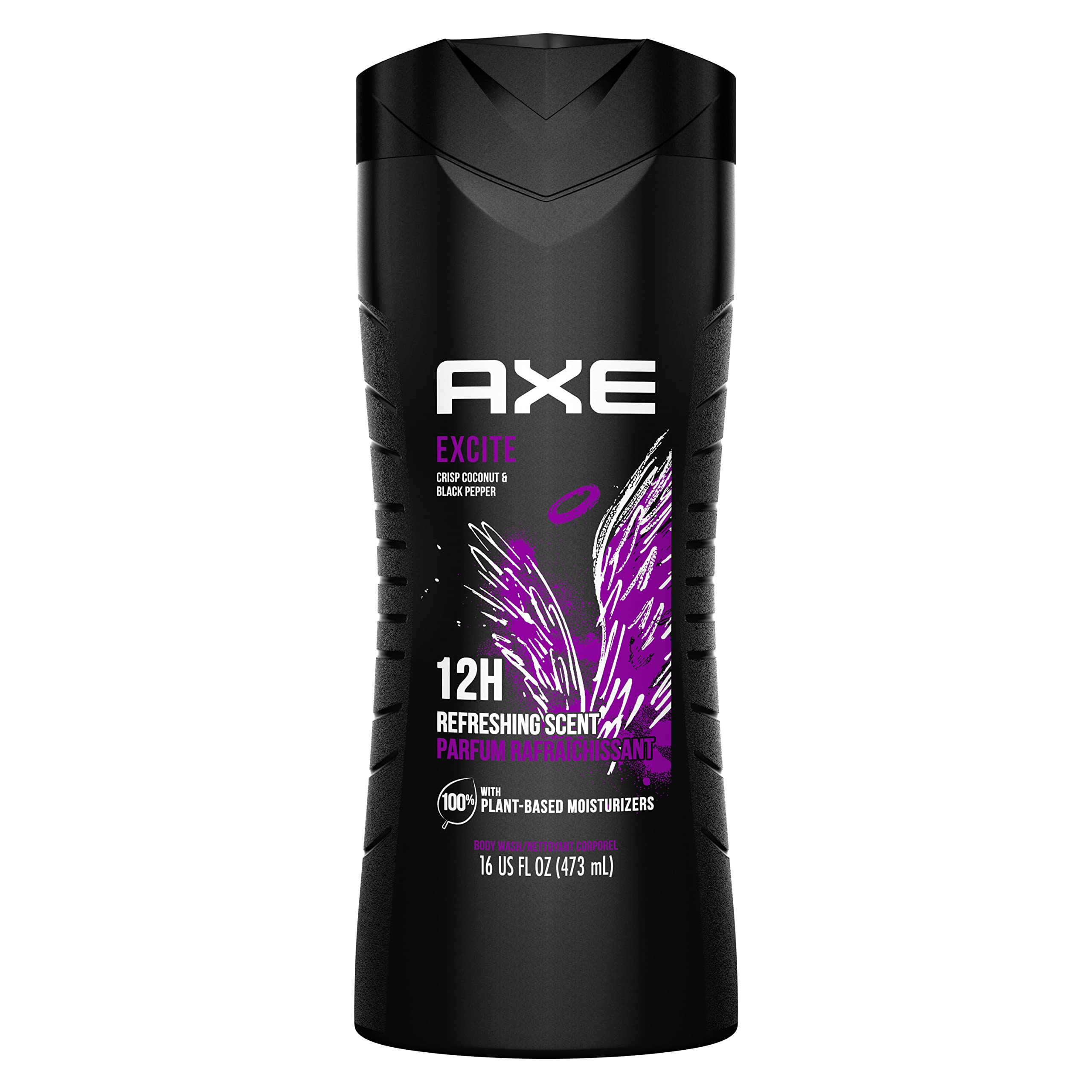 AXE Excite: bouteille élégante et recyclable pour une routine durable.